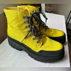Steve Madden Yellow Combat Boots